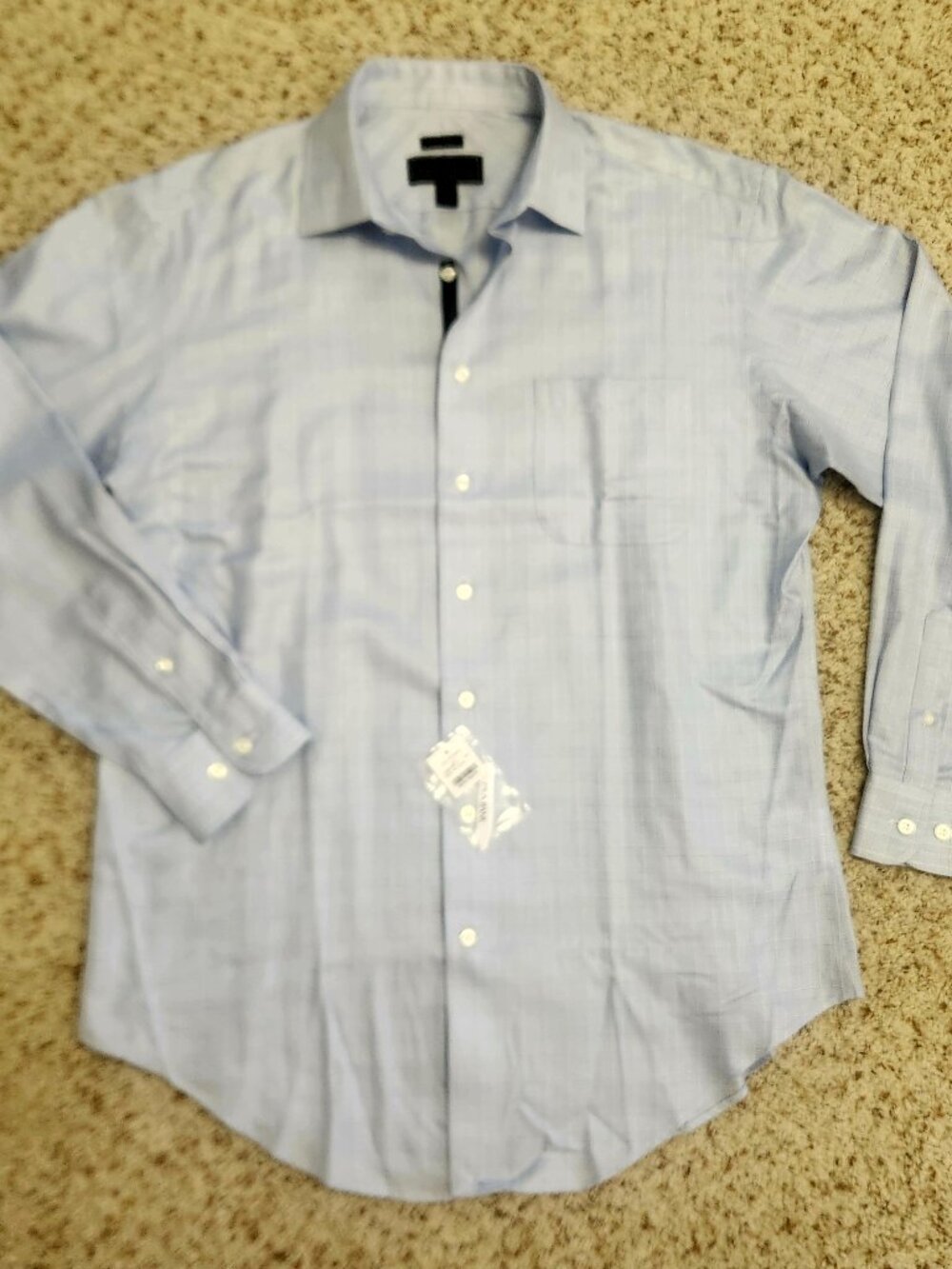 blue dress shirt 16.5-35 men's Jos A Bank cotton NWT